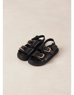 Harper - Negro Leather Sandals