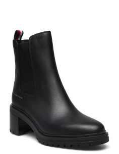 ESSENTIAL MIDHEEL LEATHER BOOTIE Negro